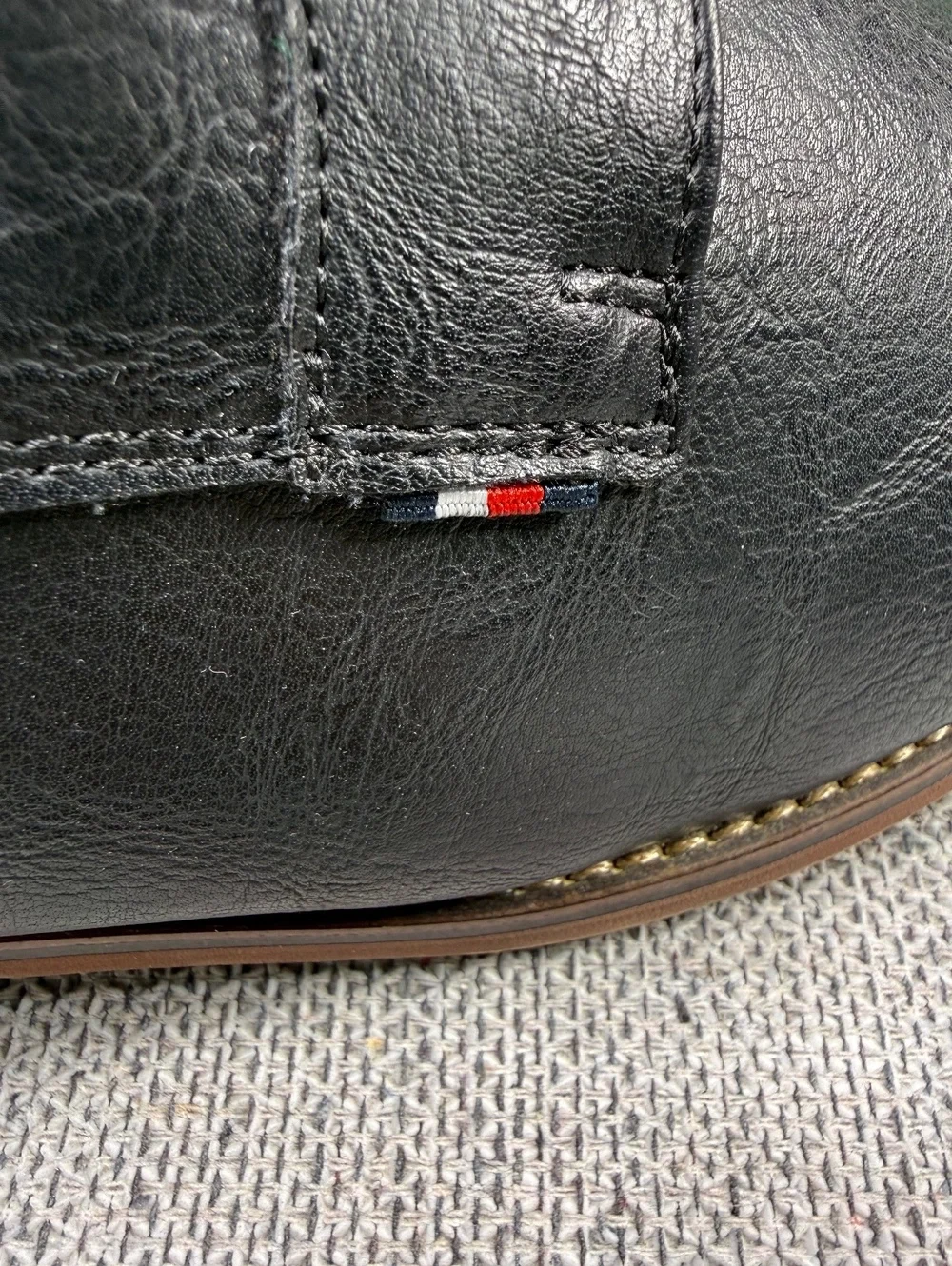 Tommy Hilfiger Barmi Black Cap Toe Derby Shoes Men's 13M